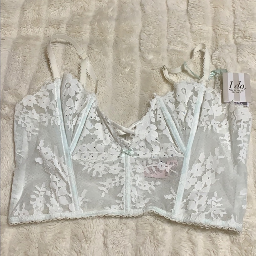 VS Bridal White Swarovski Bustier Lrg